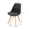 Juego De 8 Sillas De Comedor Con Respaldo, Negro, Silla Ml-design