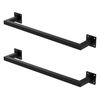 Set 2x Percheros De Pared 60x12 Cm De Acero Inoxidable Negro Ml-design