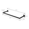 Set 2x Percheros De Pared 90x30 Cm De Acero Inoxidable Negro Ml-design