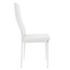 Juego De Comedor Sillas Mesa 5 Piezas Blanco Ml-design