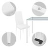 Juego De Comedor Sillas Mesa 5 Piezas Blanco Ml-design