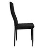 Juego De Comedor Sillas Mesa 5 Piezas Negro Ml-design