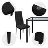 Juego De Comedor Sillas Mesa 5 Piezas Negro Ml-design