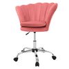 Silla De Oficina Con Ruedas Y Respaldo 68x68 Cm Rosa Ml-design