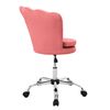 Silla De Oficina Con Ruedas Y Respaldo 68x68 Cm Rosa Ml-design