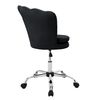 Silla De Oficina Con Ruedas Y Respaldo 68x68 Cm Negro Ml-design