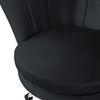 Silla De Oficina Con Ruedas Y Respaldo 68x68 Cm Negro Ml-design