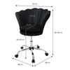 Silla De Oficina Con Ruedas Y Respaldo 68x68 Cm Negro Ml-design