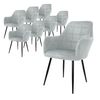 6x Juego Sillones De Comedor Gris Ecd Germany