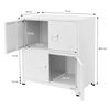 Archivador Metálico De Oficina 75x40x80,5 Cm Acero Blanco Ml-design