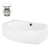 Lavabo Incl. Desagüe Con Rebosadero 43 Cm Cerámica Blanca Ml-design