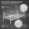 Cama De Estructura Metalica 90x200cm Blanca Con Colchón Ml-design