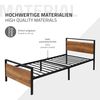 Cama De Estructura Metalica 90x200cm Negra Con Colchón Ml-design