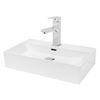 Lavabo Cerámico Rectangular 605x365x130 Mm Blanco Ecd Germany