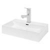 Lavabo Cerámico Rectangular 605x365x130 Mm Blanco Ecd Germany