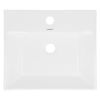 Lavabo Cerámico Rectangular 605x365x130 Mm Blanco Ecd Germany