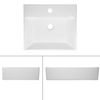 Lavabo Cerámico Rectangular 605x365x130 Mm Blanco Ecd Germany