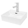 Lavabo Cerámico Rectangular 605x365x130 Mm Blanco Ecd Germany