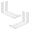 4x Soporte De Estante Forma De L 250 X 140 X 40 Mm Blanco Ml-design