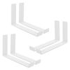 6x Soporte De Estante Forma De L 250 X 140 X 40 Mm Blanco Ml-design