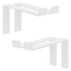 4x Soporte De Estante Forma De L 250 X 145 X 40 Mm Blanco Ml-design