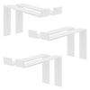 6x Soporte De Estante Forma De L 250 X 145 X 40 Mm Blanco Ml-design