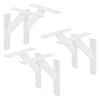 Set 6 Piezas Soporte De Estante 180x180 Mm, Blanco, Aluminio Ml-design