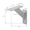 Set 6 Piezas Soporte De Estante 120x120 Mm, Plata, Aluminio Ml-design