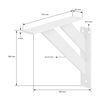 Set 6 Piezas Soporte De Estante 180x180 Mm, Blanco, Aluminio Ml-design