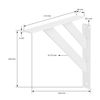 Set 6 Piezas Soporte De Estante 240x240 Mm, Blanco, Aluminio Ml-design