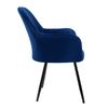 4 X Sillas De Comedor Con Patas De Metal, Azul Ml-design