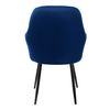 4 X Sillas De Comedor Con Patas De Metal, Azul Ml-design