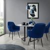 4 X Sillas De Comedor Con Patas De Metal, Azul Ml-design