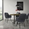 4 X Sillas De Comedor Con Patas De Metal, Gris Ml-design