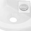 Lavabo 44,5x25,5x12 Cm, Desagüe Automático, Cerámica Blanco Ml-design