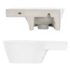 Lavabo 37,5x19x14 Cm Con Juego De Desagüe, Cerámica Blanco Ml-design