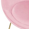 2x Sillas De Comedor Tapizado Aspecto Terciopelo Rosa Ml-design