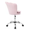 2x Silla Oficina Tapizado Aspecto Terciopelo Rosa Claro Ml-design