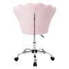 2x Silla Oficina Tapizado Aspecto Terciopelo Rosa Claro Ml-design