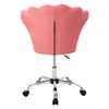 2x Silla Oficina Tapizado Aspecto Terciopelo 360° Rosa Coral Ml-design