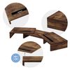 Soporte Elevador De Madera Para Monitor Doble Marrón Oscuro Ml-design