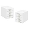 2x Archivadores De Oficina 5 Cajones 28x38x33cm Acero Blanco Ml-design