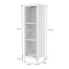 2x Archivadores Alto De Oficina 38x38x137,5cm Acero Blanco Ml-design