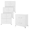 4x Archivadores De Oficina 75x40x80,5 Cm Acero Blanco Ml-design