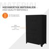 3x Archivadores De Oficina 75x40x120cm Acero Negro Ml-design