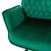 4 Sillas Giratoria Ergonómica Comedor Tapizada Verde Oscuro Ml-design