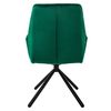 6 Sillas Giratoria Ergonómica Comedor Tapizada Verde Oscuro Ml-design