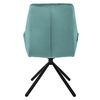 4 Sillas Giratoria Ergonómica De Comedor Tapizada Salvia Ml-design