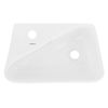 Lavabo Cerámica Angular Con Desagüe 45x27x13 Cm Blanco Ml-design