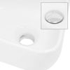 Lavabo Cerámica Angular Con Desagüe 45x27x13 Cm Blanco Ml-design